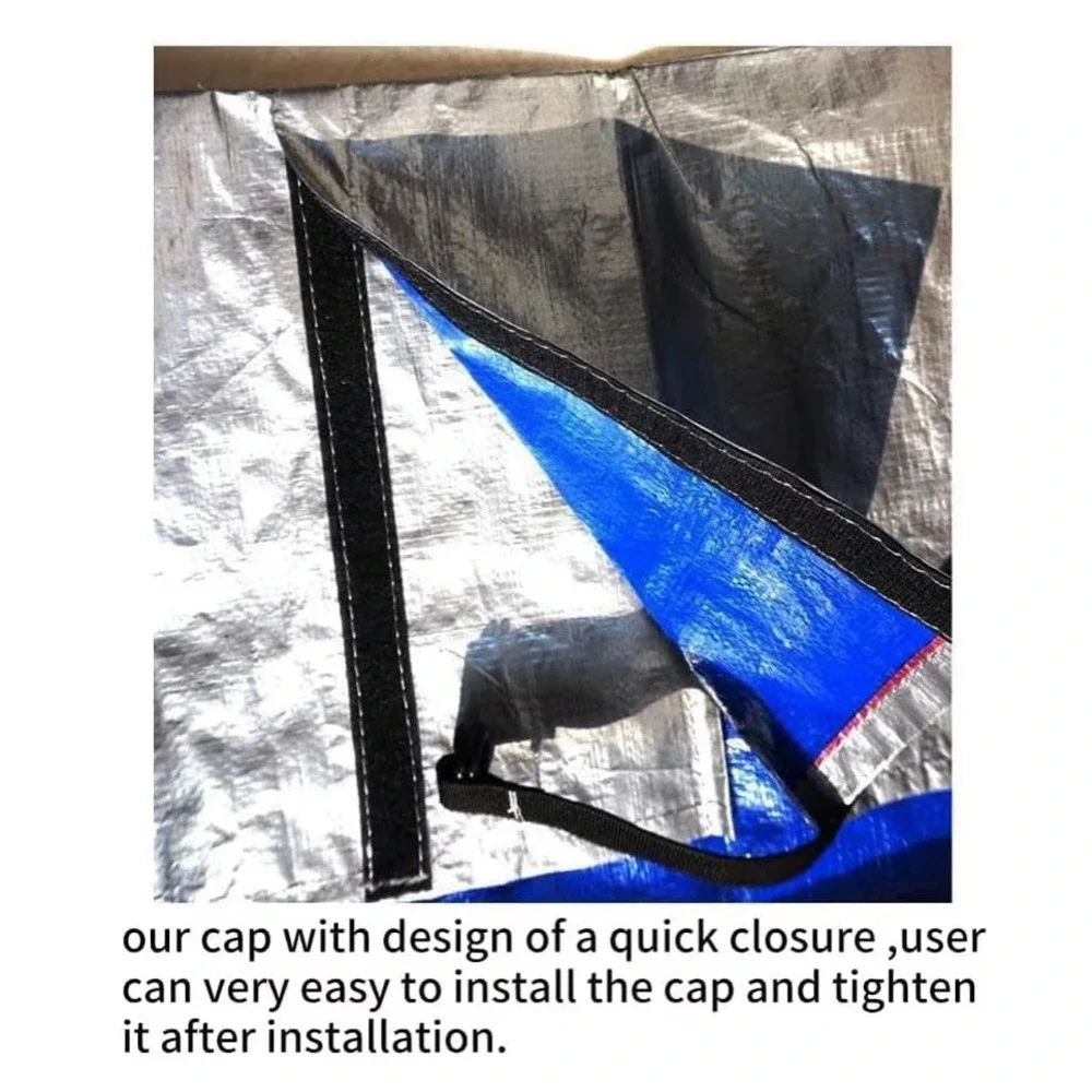 Uceder Silver‎ Outdoor Spa Cover Waterproof Sunproof Hot Tub Square 110